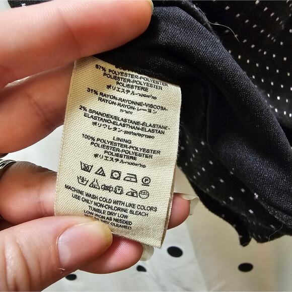 Free People black white polka dot crop tank top with side button up detail XS - Picture 6 of 8